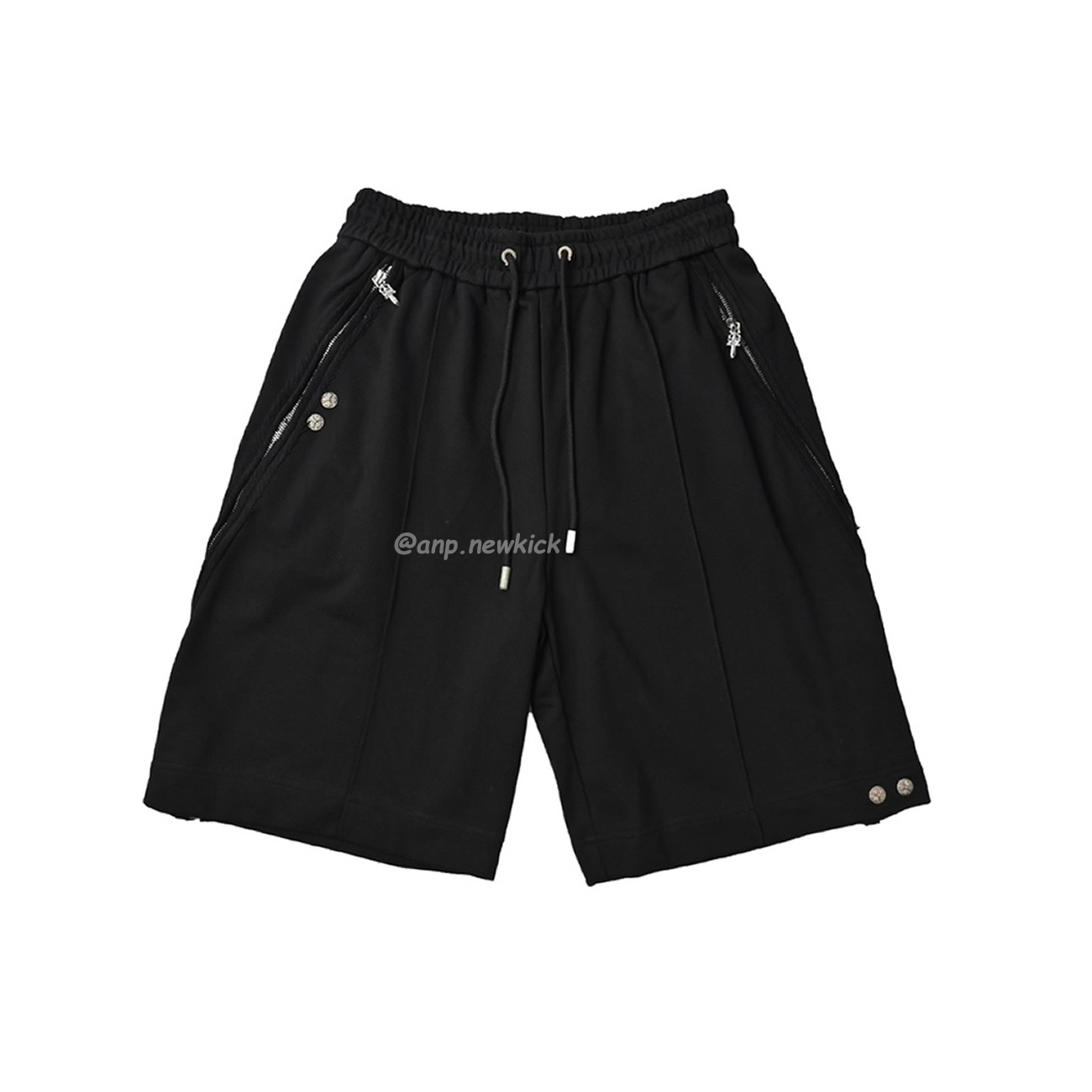 Chrome Hearts 23ss Black White Side Zipper Shorts (8) - newkick.cc